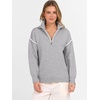 image:imageANRABESS Womens Fall Quarter Zip Collared Pullover Sweaters  Soft Long Sleeve V Neck Shirts Business Casual Loose Fit Knit Tops Winter Warm OutfitsGrey