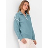 image:imageANRABESS Womens Fall Quarter Zip Collared Pullover Sweaters  Soft Long Sleeve V Neck Shirts Business Casual Loose Fit Knit Tops Winter Warm OutfitsLight Blue