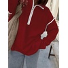 image:imageANRABESS Womens Fall Quarter Zip Collared Pullover Sweaters  Soft Long Sleeve V Neck Shirts Business Casual Loose Fit Knit Tops Winter Warm OutfitsRed