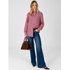 image:imageANRABESS Womens Long Sleeve Button Down Shirts Gingham Blouse  Plaid amp Striped Ruffle Collar CuffsLightweight Soft Business Casual Outfits Work Office Tops 2026 Fall Spring LayeringRed White Plaid