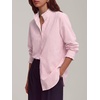 image:imageANRABESS Womens Long Sleeve Button Down Shirts Gingham Blouse  Plaid amp Striped Ruffle Collar CuffsLightweight Soft Business Casual Outfits Work Office Tops 2026 Fall Spring LayeringPink White Stripe