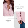 image:imageANRABESS Womens Long Sleeve Button Down Shirts Gingham Blouse  Plaid amp Striped Ruffle Collar CuffsLightweight Soft Business Casual Outfits Work Office Tops 2026 Fall Spring LayeringPink White Stripe