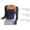 image:imageANRABESS Womens Long Sleeve Shirts Lace Scoop Neck Tops  Ribbed Knit Soft Stretchy Fabric Slim Fitted Going Out Layering Tshirts Casual Basic Fall Winter Fashion OutfitsNavy Blue