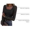 image:imageANRABESS Womens Long Sleeve Shirts Lace Scoop Neck Tops  Ribbed Knit Soft Stretchy Fabric Slim Fitted Going Out Layering Tshirts Casual Basic Fall Winter Fashion OutfitsBlack