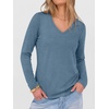 image:imageANRABESS Womens Long Sleeve Shirts V Neck Fall Tops  Soft Comfort Wrinkle Free Tshirts Basic Tee Winter Layer Clothing Business Casual Work Fall Outfits Travel Daily WearGrey Blue