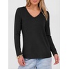 image:imageANRABESS Womens Long Sleeve Shirts V Neck Fall Tops  Soft Comfort Wrinkle Free Tshirts Basic Tee Winter Layer Clothing Business Casual Work Fall Outfits Travel Daily WearBlack