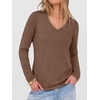 image:imageANRABESS Womens Long Sleeve Shirts V Neck Fall Tops  Soft Comfort Wrinkle Free Tshirts Basic Tee Winter Layer Clothing Business Casual Work Fall Outfits Travel Daily WearBrown