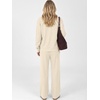 image:imageANRABESS Womens Lounge Sets 2026 Fall Winter 2 Piece Outfits Sweatsuits  Comfy Waffle Knit Loungewear Long Sleeve Henley Top amp Wide Leg Pants with PocketsCozy Soft Daily WearApricot