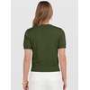 image:imageANRABESS Womens Short Sleeve Sweaters Cropped Crew Neck  Business Casual Work Tops Comfy Lightweight Knit Pullover Classic Sweater Shirts Spring Summer Fall OutfitsArmy Green