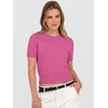 image:imageANRABESS Womens Short Sleeve Sweaters Cropped Crew Neck  Business Casual Work Tops Comfy Lightweight Knit Pullover Classic Sweater Shirts Spring Summer Fall OutfitsHot Pink