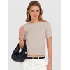 image:imageANRABESS Womens Short Sleeve Sweaters Cropped Crew Neck  Business Casual Work Tops Comfy Lightweight Knit Pullover Classic Sweater Shirts Spring Summer Fall OutfitsAlmond