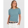 image:imageANRABESS Womens Short Sleeve Sweaters Cropped Crew Neck  Business Casual Work Tops Comfy Lightweight Knit Pullover Classic Sweater Shirts Spring Summer Fall OutfitsLight Blue
