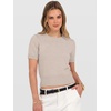 image:imageANRABESS Womens Short Sleeve Sweaters Cropped Crew Neck  Business Casual Work Tops Comfy Lightweight Knit Pullover Classic Sweater Shirts Spring Summer Fall OutfitsAlmond