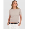 image:imageANRABESS Womens Short Sleeve Sweaters Cropped Crew Neck  Business Casual Work Tops Comfy Lightweight Knit Pullover Classic Sweater Shirts Spring Summer Fall OutfitsAlmond