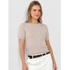 image:imageANRABESS Womens Short Sleeve Sweaters Cropped Crew Neck  Business Casual Work Tops Comfy Lightweight Knit Pullover Classic Sweater Shirts Spring Summer Fall OutfitsAlmond