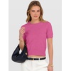 image:imageANRABESS Womens Short Sleeve Sweaters Cropped Crew Neck  Business Casual Work Tops Comfy Lightweight Knit Pullover Classic Sweater Shirts Spring Summer Fall OutfitsHot Pink