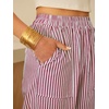 image:imageANRABESS Womens Striped Gingham Lightweight Pajama Pants  Plaid Pockets Wide Leg Breathable Comfy PJFlowy Casual Cute Boho Outfits Beach VacationampLounge WearSummer Fall ClothingRed White Stripe