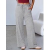 image:imageANRABESS Womens Striped Wide Leg Lounge Pajama Pants  Soft Comfy Strecthy Drawstring Elastic High Waisted Bottoms Pockets Casual Loose Home Daily Wear Cute Fall Winter TrousersGrey White Stripe