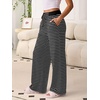 image:imageANRABESS Womens Striped Wide Leg Lounge Pajama Pants  Soft Comfy Strecthy Drawstring Elastic High Waisted Bottoms Pockets Casual Loose Home Daily Wear Cute Fall Winter TrousersBlack White Stripe