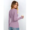 image:imageANRABESS Womens Tops Long Sleeve Shirt Built in Bra  Square NeckSoft Stretchy TextureRibbed Knit Slim Fit tees Casual Everyday Going Out Fall Winter Season LayerPurple