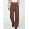 image:imageANRABESS Womens Waffle Knit Wide Leg Casaul Lounge Pants  Comfy Soft Fabric Elastic High Waisted Loose Trousers with Pockets Travel Work Loungewear amp Daily Fall Winter ClothesBrown