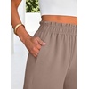 image:imageANRABESS Womens Wide Leg Cropped Palazzo Pants Light Camel XXL  Lightweight Breathable Elastic High Waisted Pants Beach Vacation Flowy Lounge amp Casual Summer Trousers with Pockets