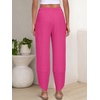 image:imageANRABESS Womens Wide Leg Palazzo Capri Barrel Pants  Lightweight Breathable High Waisted Cropped Trousers Beach Vacation Work Outfits Summer Casual Lounge Flowy PantsHot Pink