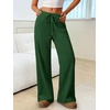 image:imageANRABESS Womens Wide Leg Palazzo Lounge Pants  Fall Lightweight Drawstring Elastic Waist Trousers with Pockets Casual Loose Flowy LoungewearGreen
