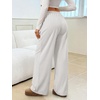 image:imageANRABESS Womens Wide Leg Palazzo Lounge Pants  Fall Lightweight Drawstring Elastic Waist Trousers with Pockets Casual Loose Flowy LoungewearWhite