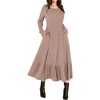 image:imageANRABESS Womens Fall Long Sleeve Midi Dress  Crewneck Swing Flowy A Line Dresses Soft Comfy Rib Knit Casual Everyday Date Nights Wear Minimal Elegant Winter LayeringTan