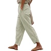 image:imageANRABESS Womens Striped Gingham Lightweight Pajama Pants  Plaid Pockets Wide Leg Breathable Comfy PJFlowy Casual Cute Boho Outfits Beach VacationampLounge WearSummer Fall ClothingArmy Green White Plaid
