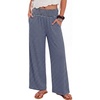 image:imageANRABESS Womens Wide Leg Palazzo Pants with Pockets  Smocked High Waisted Flowy Boho Pants Lightweight Soft Knit Lounge amp Casual Trousers for Beach Vacation Summer FallStriped Navy Blue White