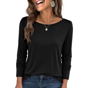 image:imageANRABESS Womens Striped Long Sleeve Shirts Fall Tops  Striped amp Floral Basic TeesCasual amp Work TShirts Travel Vacation 2026 Fall Fashion Outfits Soft LayerEveryday ClothingBlack
