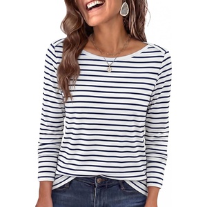 image:imageANRABESS Womens Striped Long Sleeve Shirts Fall Tops  Striped amp Floral Basic TeesCasual amp Work TShirts Travel Vacation 2026 Fall Fashion Outfits Soft LayerEveryday ClothingNavy Blue Stripe
