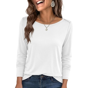 image:imageANRABESS Womens Striped Long Sleeve Shirts Fall Tops  Striped amp Floral Basic TeesCasual amp Work TShirts Travel Vacation 2026 Fall Fashion Outfits Soft LayerEveryday ClothingWhite