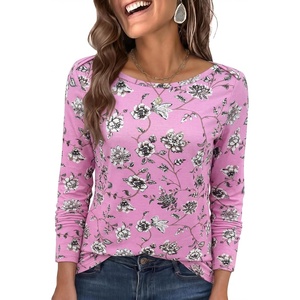 image:imageANRABESS Womens Striped Long Sleeve Shirts Fall Tops  Striped amp Floral Basic TeesCasual amp Work TShirts Travel Vacation 2026 Fall Fashion Outfits Soft LayerEveryday ClothingPink Black Floral
