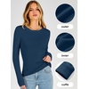 image:imageANRABESS Long Sleeve Shirts for Women Thermal Fleece Tops  Crewneck Slim Fit Tshirts Soft Comfy Cozy Base Tee Casual Going Out Outfits Warm Fall Winter Layer Clothing UndershirtsDark Blue