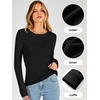 image:imageANRABESS Long Sleeve Shirts for Women Thermal Fleece Tops  Crewneck Slim Fit Tshirts Soft Comfy Cozy Base Tee Casual Going Out Outfits Warm Fall Winter Layer Clothing UndershirtsBlack