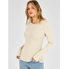 image:imageANRABESS Long Sleeve Shirts for Women Thermal Fleece Tops  Crewneck Slim Fit Tshirts Soft Comfy Cozy Base Tee Casual Going Out Outfits Warm Fall Winter Layer Clothing UndershirtsCream White
