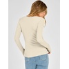 image:imageANRABESS Long Sleeve Shirts for Women Thermal Fleece Tops  Crewneck Slim Fit Tshirts Soft Comfy Cozy Base Tee Casual Going Out Outfits Warm Fall Winter Layer Clothing UndershirtsCream White
