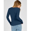 image:imageANRABESS Long Sleeve Shirts for Women Thermal Fleece Tops  Crewneck Slim Fit Tshirts Soft Comfy Cozy Base Tee Casual Going Out Outfits Warm Fall Winter Layer Clothing UndershirtsDark Blue
