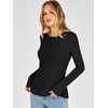image:imageANRABESS Long Sleeve Shirts for Women Thermal Fleece Tops  Crewneck Slim Fit Tshirts Soft Comfy Cozy Base Tee Casual Going Out Outfits Warm Fall Winter Layer Clothing UndershirtsBlack