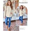 image:imageANRABESS Women Long Sleeve Quilted Lightweight Sweatshirt  Crew Neck Curved Hem Loose Fit Pullover TopsSoft Comfy Casual Business Daily WearTrendy 2026 Fall Winter Warm OutfitsWhite