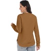 image:imageANRABESS Women Long Sleeve Quilted Lightweight Sweatshirt  Crew Neck Curved Hem Loose Fit Pullover TopsSoft Comfy Casual Business Daily WearTrendy 2026 Fall Winter Warm OutfitsCaramel
