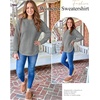 image:imageANRABESS Women Long Sleeve Quilted Lightweight Sweatshirt  Crew Neck Curved Hem Loose Fit Pullover TopsSoft Comfy Casual Business Daily WearTrendy 2026 Fall Winter Warm OutfitsLight Grey