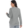 image:imageANRABESS Women Long Sleeve Quilted Lightweight Sweatshirt  Crew Neck Curved Hem Loose Fit Pullover TopsSoft Comfy Casual Business Daily WearTrendy 2026 Fall Winter Warm OutfitsLight Grey