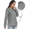 image:imageANRABESS Women Long Sleeve Quilted Lightweight Sweatshirt  Crew Neck Curved Hem Loose Fit Pullover TopsSoft Comfy Casual Business Daily WearTrendy 2026 Fall Winter Warm OutfitsLight Grey