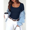 image:imageANRABESS Women Long Sleeve Thermal Shirts Scoop Neck Top  Fleece Lined Warm Layer Undershirt Soft Slim Fit Casual Basic Cute Top 2026 Fall Winter Clothes Daily WearNavy Blue