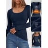 image:imageANRABESS Women Long Sleeve Thermal Shirts Scoop Neck Top  Fleece Lined Warm Layer Undershirt Soft Slim Fit Casual Basic Cute Top 2026 Fall Winter Clothes Daily WearNavy Blue