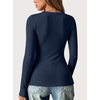 image:imageANRABESS Women Long Sleeve Thermal Shirts Scoop Neck Top  Fleece Lined Warm Layer Undershirt Soft Slim Fit Casual Basic Cute Top 2026 Fall Winter Clothes Daily WearNavy Blue